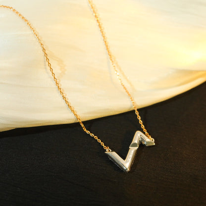 [Super Jewellery]VOLT SILVER DIAMOND PEDANT NECKLACE