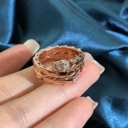 [Super]SERPENTS DOUBLE ROW DIAMOND RING