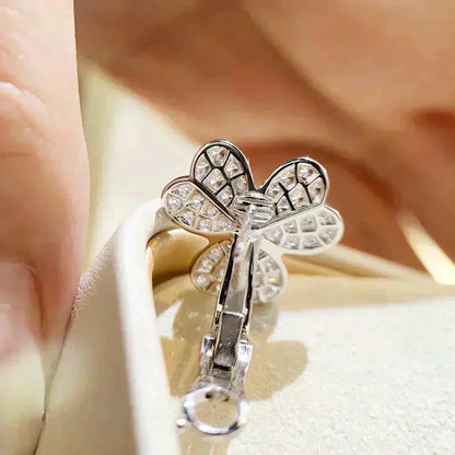 [Super Jewellery]CLOVER COMOS DIAMOND EARRINGS SILVER