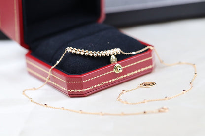 [Super Jewellery]CLASH PINK GOLD NECKLACE