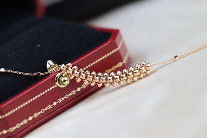 [Super Jewellery]CLASH PINK GOLD NECKLACE