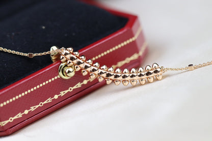[Super Jewellery]CLASH PINK GOLD NECKLACE