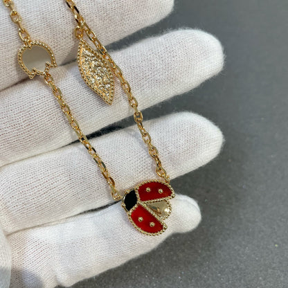 [Super Jewellery]LUCKY SPRING 15 MOTIFS GOLD NECKLACE