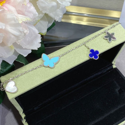 [Super Jewellery]LUCKY SPRING SILVER BRACELET 4 MOTIF