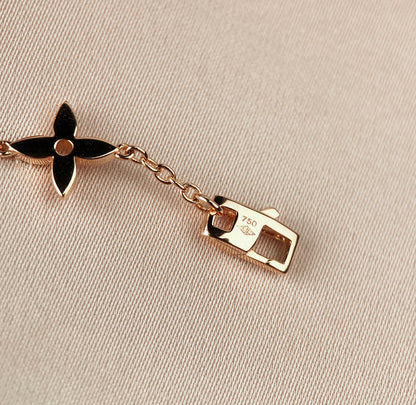 [Super Jewellery]STAR AND SUN 7 MOTIFS GOLD BRACELET