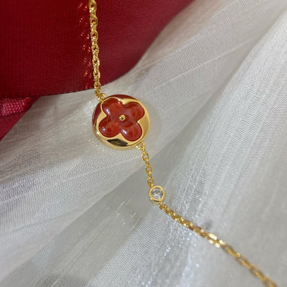 [Super Jewellery]SUN PEDANT CARNELIAN BRACELET