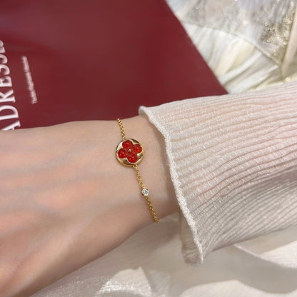 [Super Jewellery]SUN PEDANT CARNELIAN BRACELET
