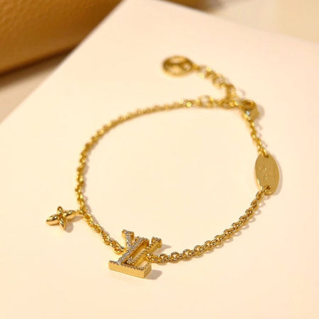 [Super Jewellery]LOGO STAR MOTIF GOLD BRACELET
