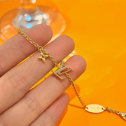 [Super Jewellery]LOGO STAR MOTIF GOLD BRACELET