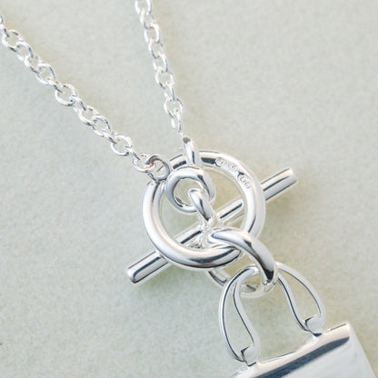 [Super Jewellery]POP H PEDANT SILVER NECKLACE