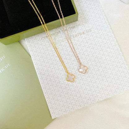 [Super Jewellery]CLOVER MINI 9.5MM WHITE MOTHER-OF-PEARL NECKLACE
