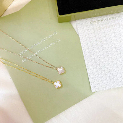 [Super Jewellery]CLOVER MINI 9.5MM WHITE MOTHER-OF-PEARL NECKLACE
