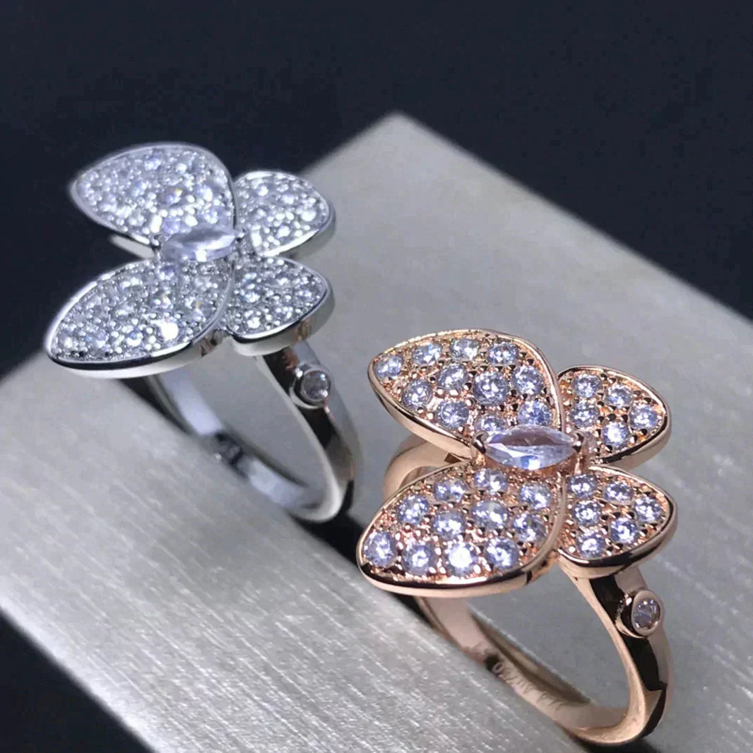 [Super Jewellery]BUTTERFLY PINK GOLD DIAMOND RING
