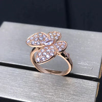 [Super Jewellery]BUTTERFLY PINK GOLD DIAMOND RING