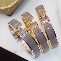 [Super Jewellery]H BRACELET 12MM BROWN