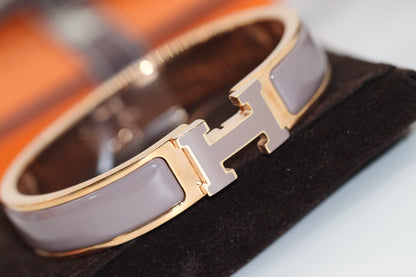 [Super Jewellery]H BRACELET 12MM BROWN