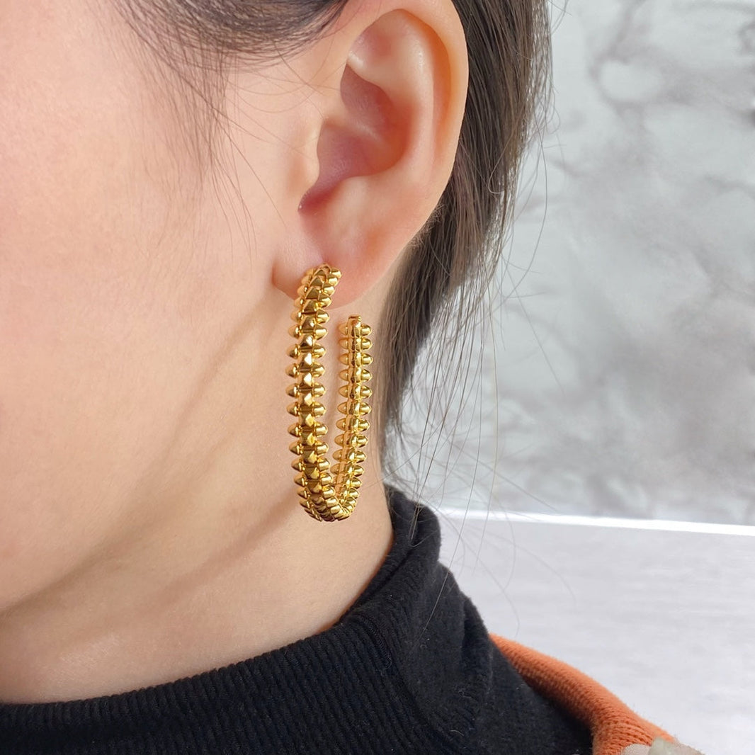 [Super Jewellery]CLASH HOOP EARRINGS