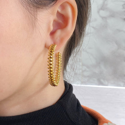 [Super Jewellery]CLASH LARGE HOOP EARRINGS