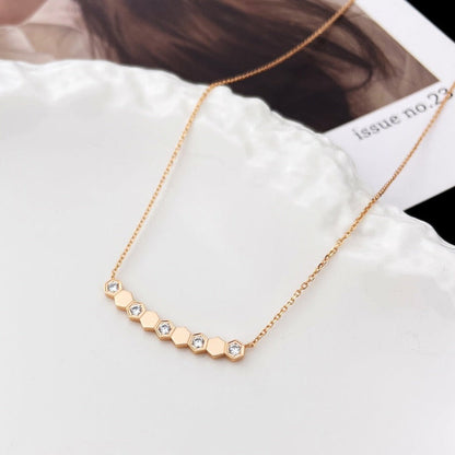 [Super Jewellery]BEE MY LOVE DIAMOND NECKLACE