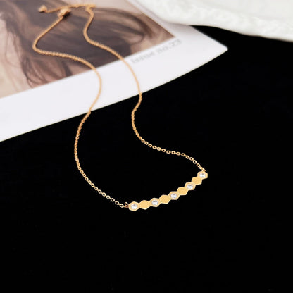 [Super Jewellery]BEE MY LOVE DIAMOND NECKLACE