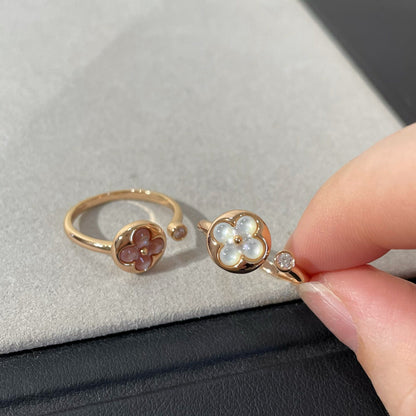 [Super Jewellery]SUN 1 DIAMOND PINK MOP RING