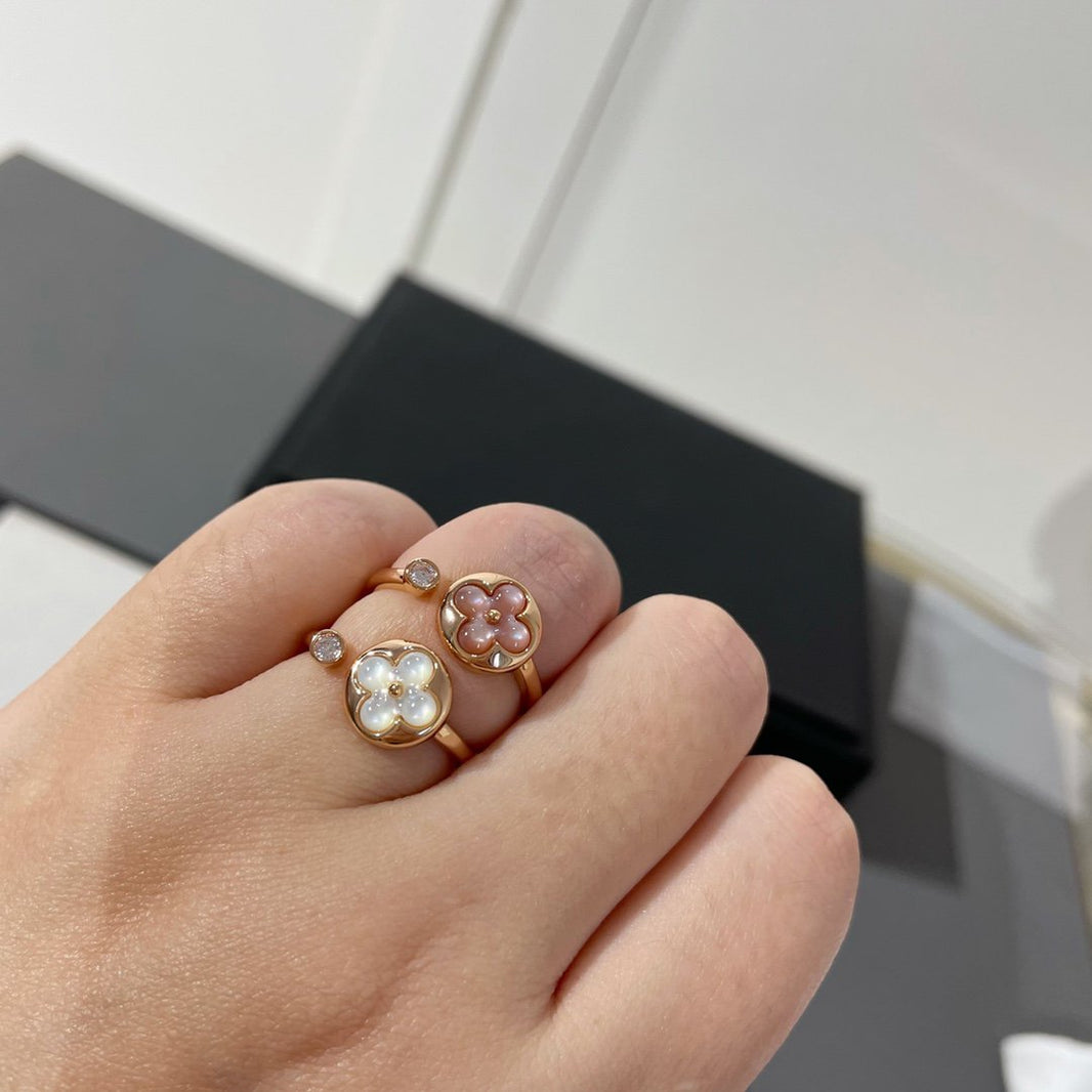 [Super Jewellery]SUN 1 DIAMOND PINK MOP RING