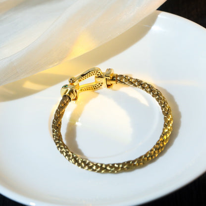 [Super Jewellery]FORCE 10 GOLD GREEN DIAMOND PAVED