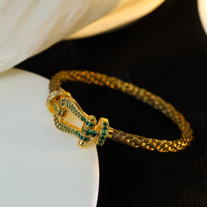 [Super Jewellery]FORCE 10 GOLD GREEN DIAMOND PAVED