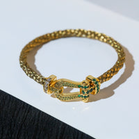 [Super Jewellery]FORCE 10 GOLD GREEN DIAMOND PAVED