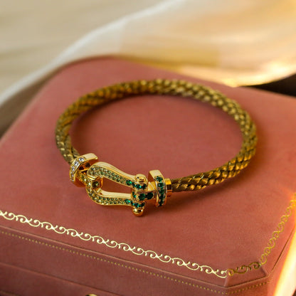 [Super Jewellery]FORCE 10 GOLD GREEN DIAMOND PAVED
