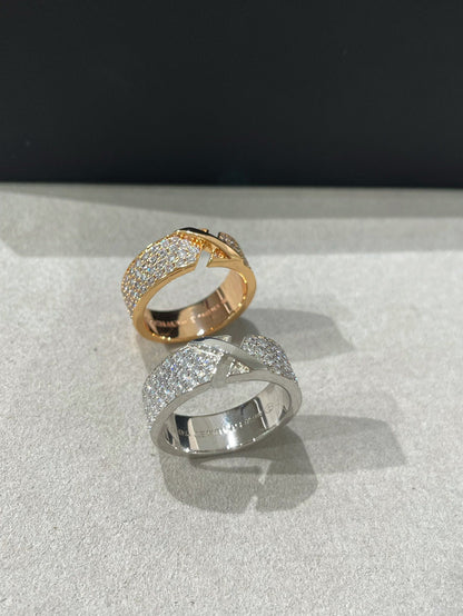 [Super Jewellery]LIENS EVIDENCE  DIAMOND PAVED RING