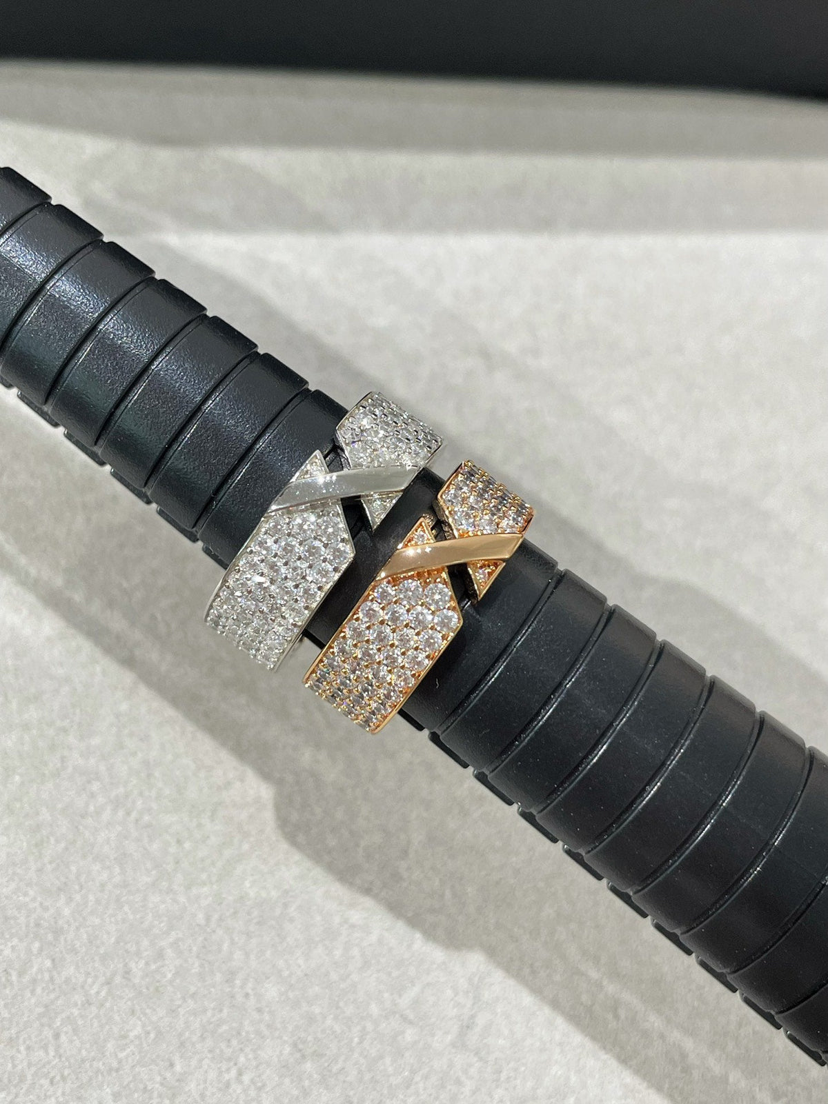 [Super CiCi ]LIENS EVIDENCE DIAMANT-PAVÉ-RING