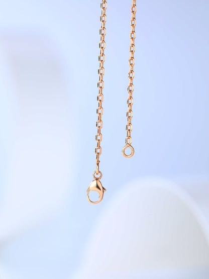 [Super Jewellery]H CAGE PINK GOLD NECKLACE
