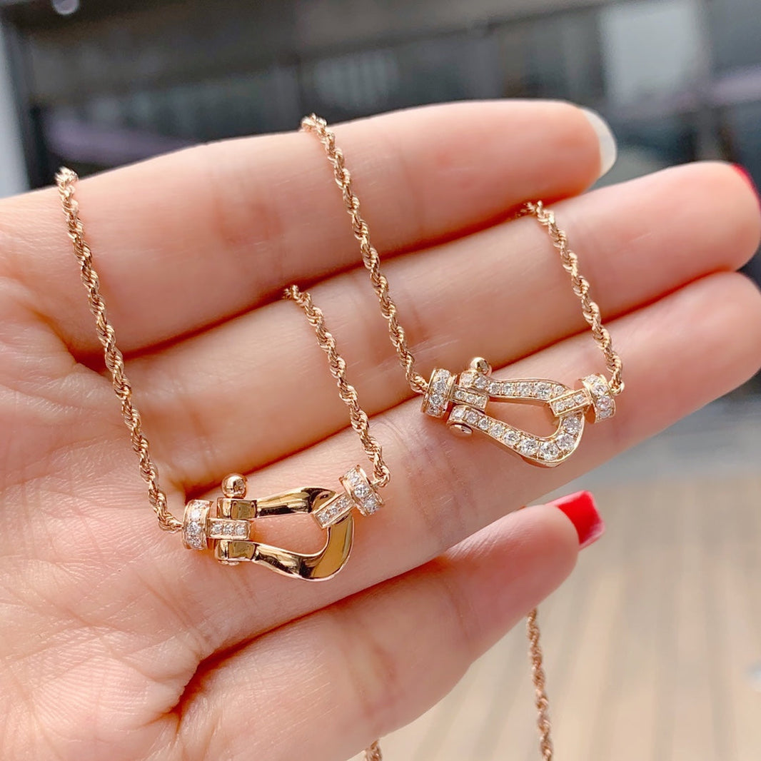 [Super Jewellery]FORCE 10 PINK GOLD DIAMOND NECKLACE
