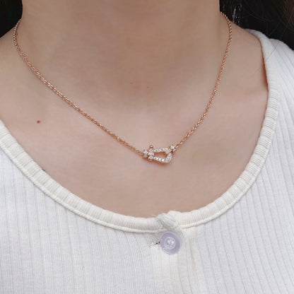 [Super Jewellery]FORCE 10 PINK GOLD DIAMOND NECKLACE