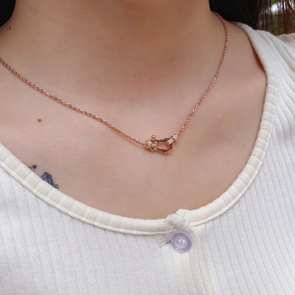 [Super Jewellery]FORCE 10 PINK GOLD DIAMOND NECKLACE