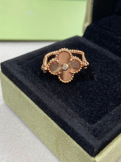 [Super Jewellery]CLOVER RIVERSIBLE ROSE GOLD RING