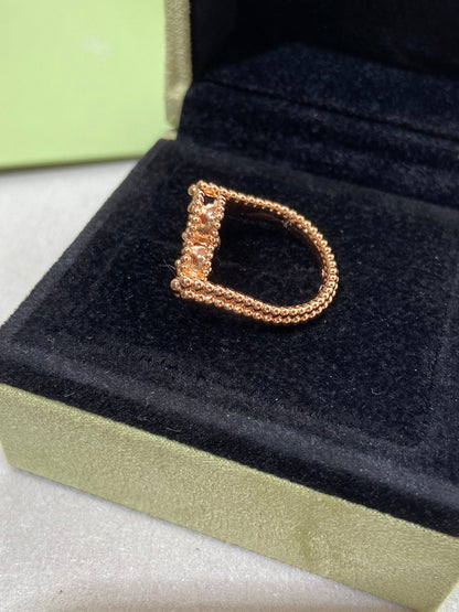 [Super Jewellery]CLOVER RIVERSIBLE PINK GOLD RING