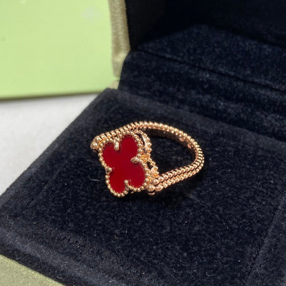 [Super Jewellery]CLOVER RIVERSIBLE ROSE GOLD RING