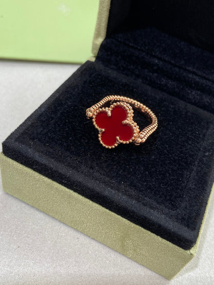 [Super Jewellery]CLOVER RIVERSIBLE ROSE GOLD RING