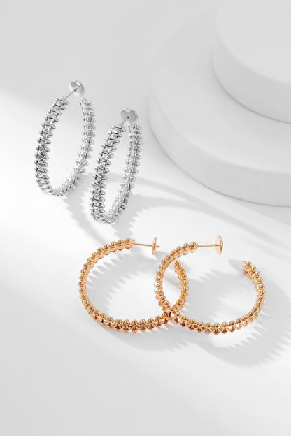[Super Jewellery]CLASH HOOP EARRINGS
