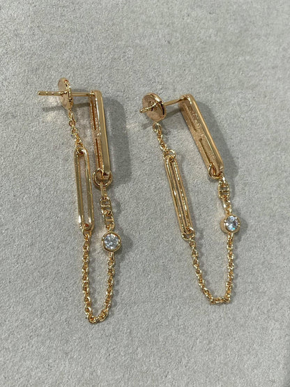 [Super Jewellery]CHAINE CHAOS DIAMOND DROP EARRINGS