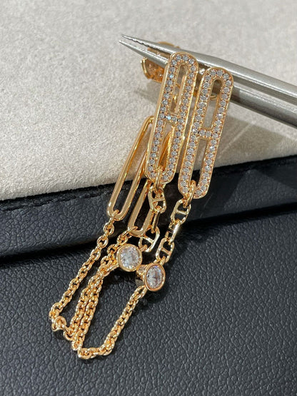 [Super Jewellery]CHAINE CHAOS DIAMOND DROP EARRINGS