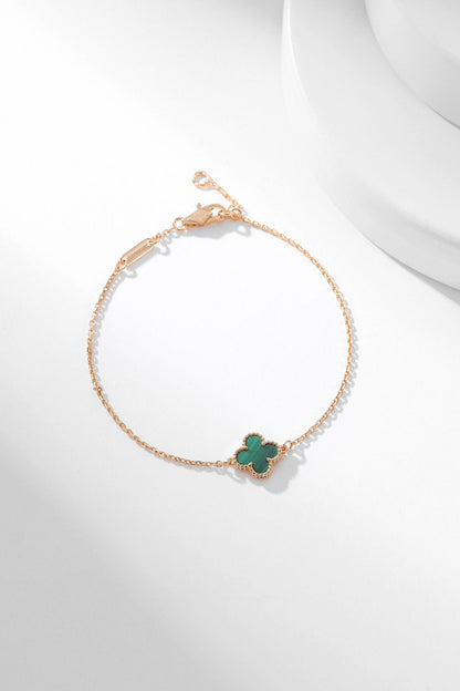 [Super Jewellery]CLOVER BRACELET MALACHITE 1 MOTIF