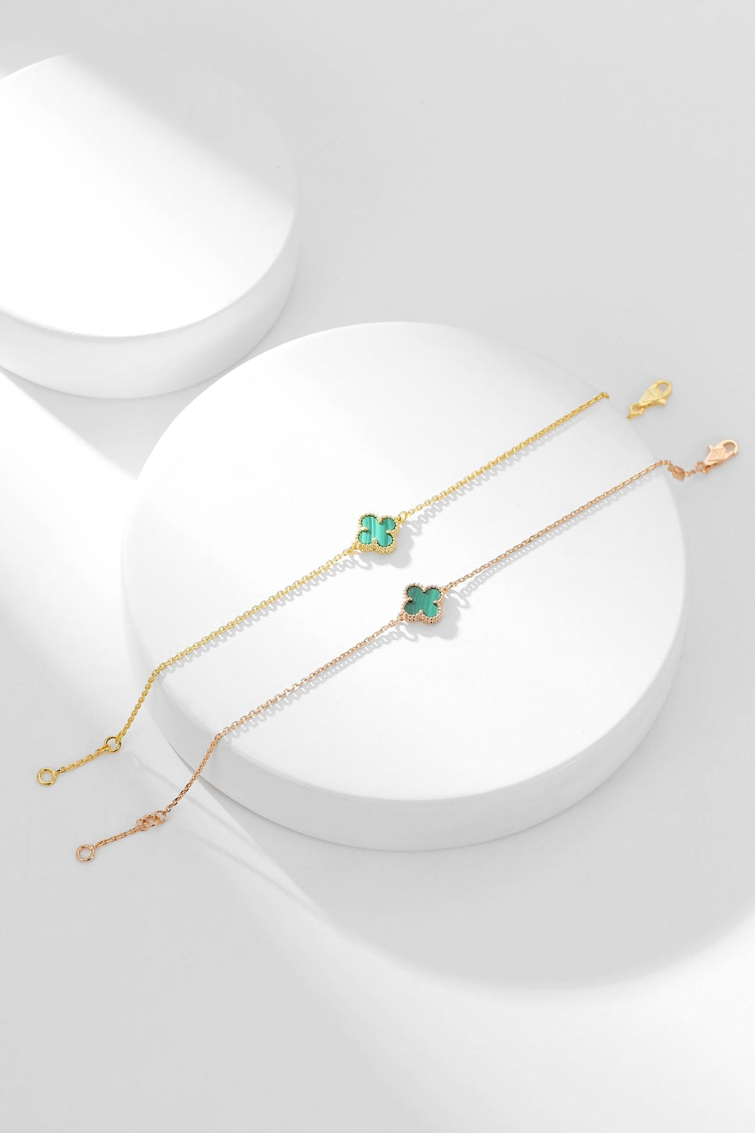 [Super Jewellery]CLOVER BRACELET MALACHITE 1 MOTIF