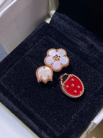 [Super Jewellery]LUCKY 3 MOTIF ROSE GOLD RING