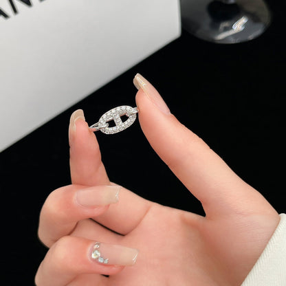 [Super Jewellery]RONDE SMALL SILVER DIAMOND RING