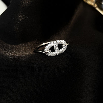 [Super Jewellery]RONDE SMALL SILVER DIAMOND RING