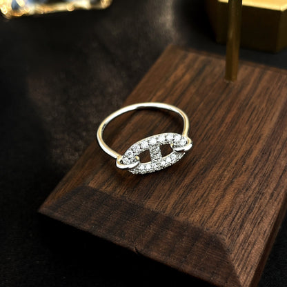 [Super Jewellery]RONDE SMALL SILVER DIAMOND RING