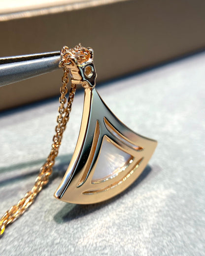 [Super]DREAM MOP DIAMOND PAVED PINK GOLD NECKLACE